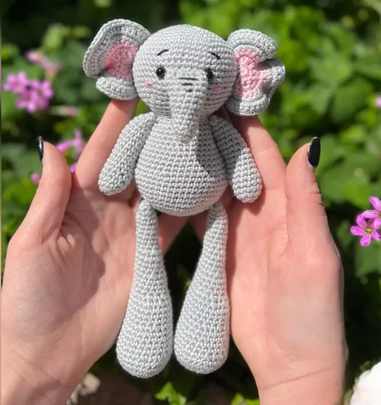 Adorable Little Elephant - Crochet Amigurumi Free Pattern