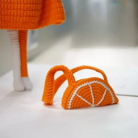 Handbag Orange Slice Free Crochet Pattern