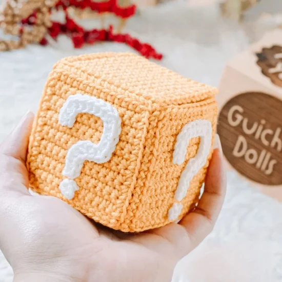 Super Mario Question Block Free Crochet Pattern