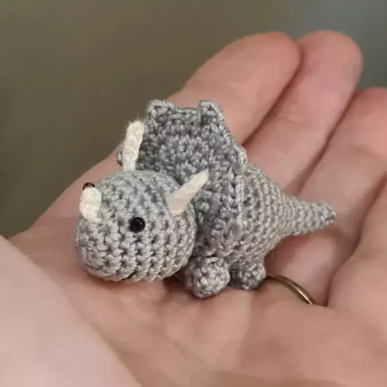 Tiny Triceratops Amigurumi Free Crochet Pattern