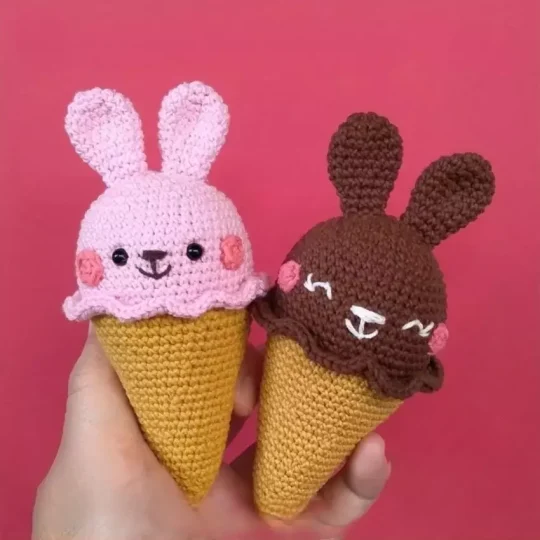 Amigurumi Bunny Ice Cream Crochet Pattern