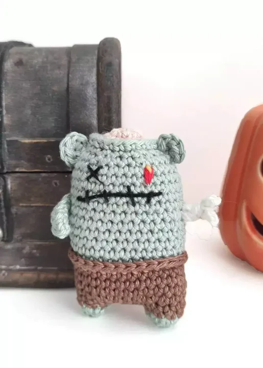 Delightfully Creepy Zombie Bear Free Crochet Pattern