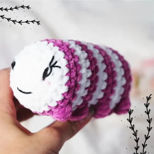 Crochet Larva Amigurumi Free Pattern