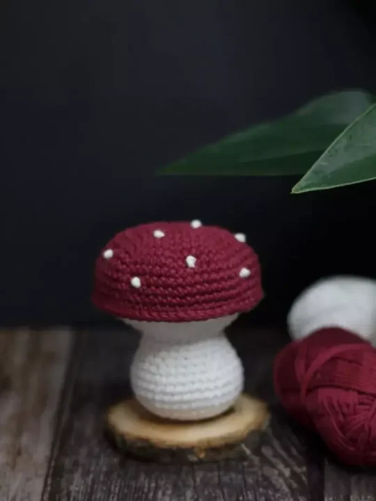Utterly Charming Mushroom Pincushion Free Crochet Pattern