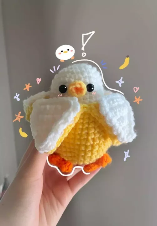 Amigurumi Banana Duck Free Crochet Pattern
