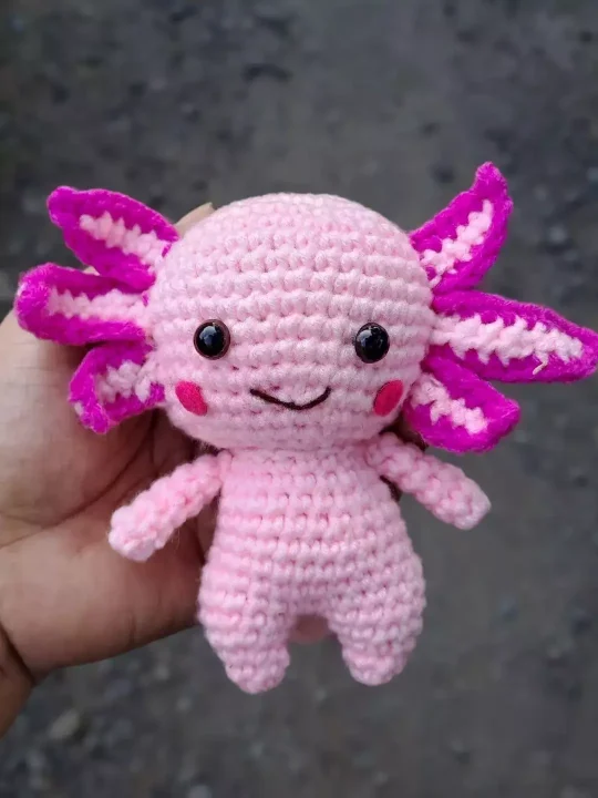 Whimsical Axolotl Crochet Amigurumi Free Pattern