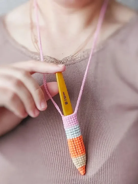 Handy Crochet Hook Necklace Case - Free Crochet Pattern