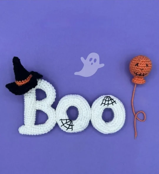Spooky Charm BOO Halloween Crochet Pattern
